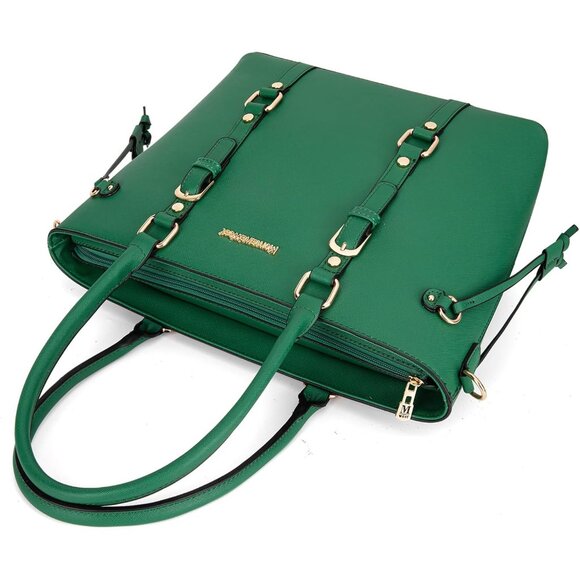 3PCS Purses for Women Tote Purse and Wallet Set Shoulder Satchel Bags Green - Picture 3 of 6